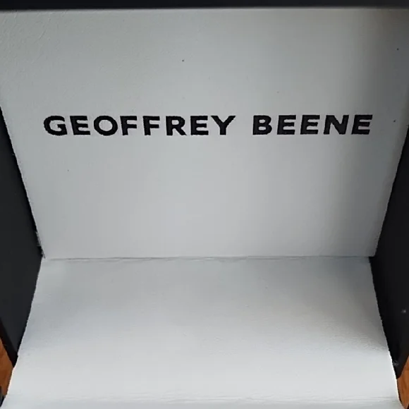 Geoffrey Beene Rose Gold Chronograph Watch with Brown Leather Band - Picture 3 of 5